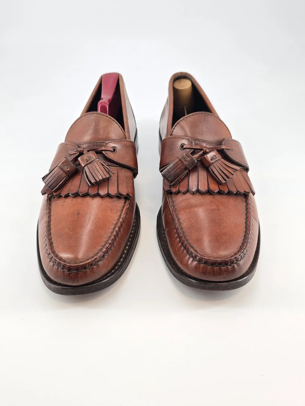 Allen Edmonds Chestnut Brown Enfield 11.5 A Leather Tassel Loafers